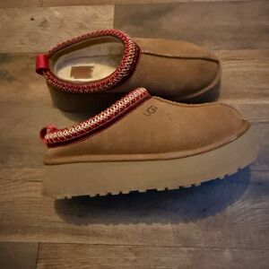 UGG Brown and Red Mules